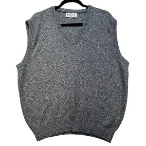 Vintage Jantzen Mens XL Knit Sweater Vest Gray